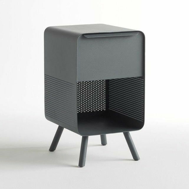 Nightstand with Hinged Storage Door