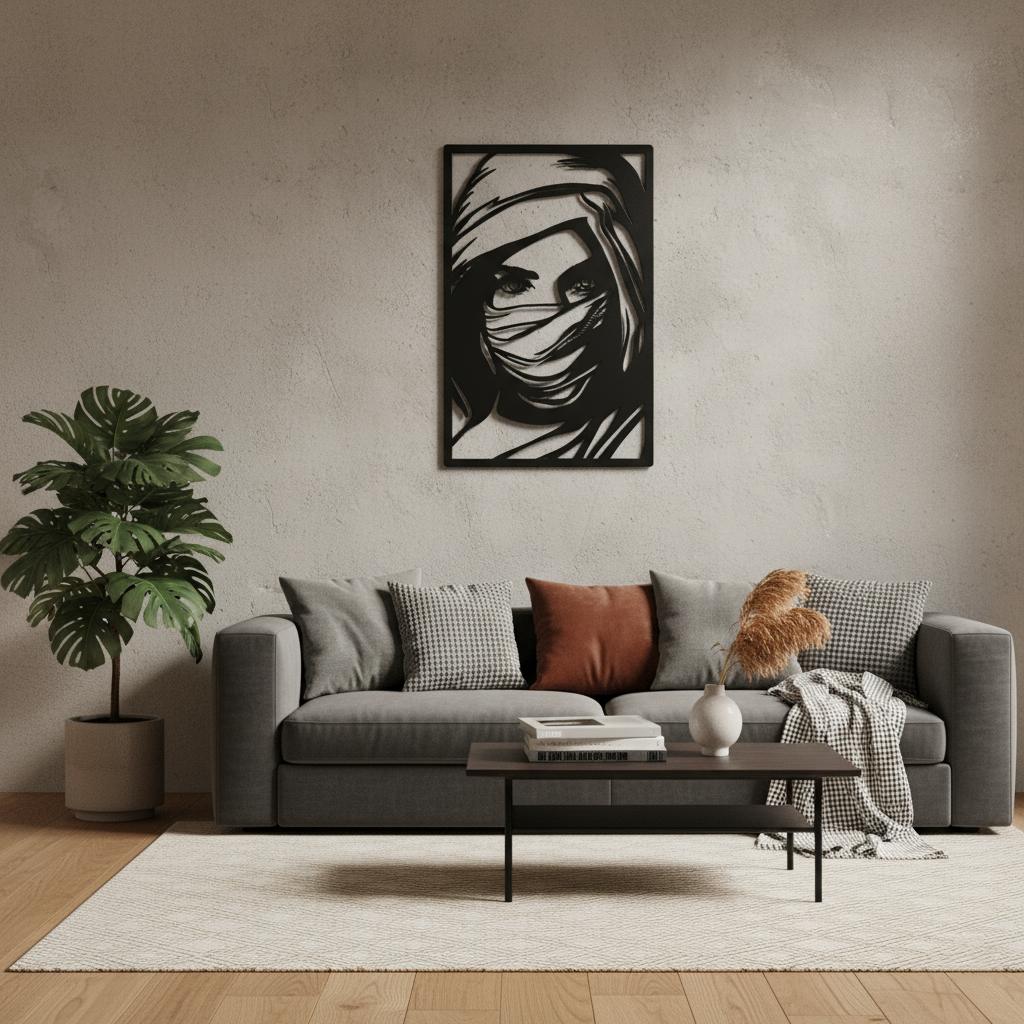 Desert Woman Metal Art