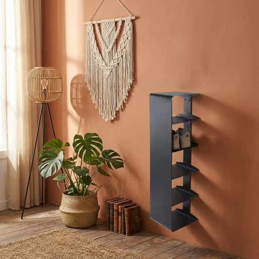 Floating Metal Shoe Rack | Space-Saving Entryway Organizer