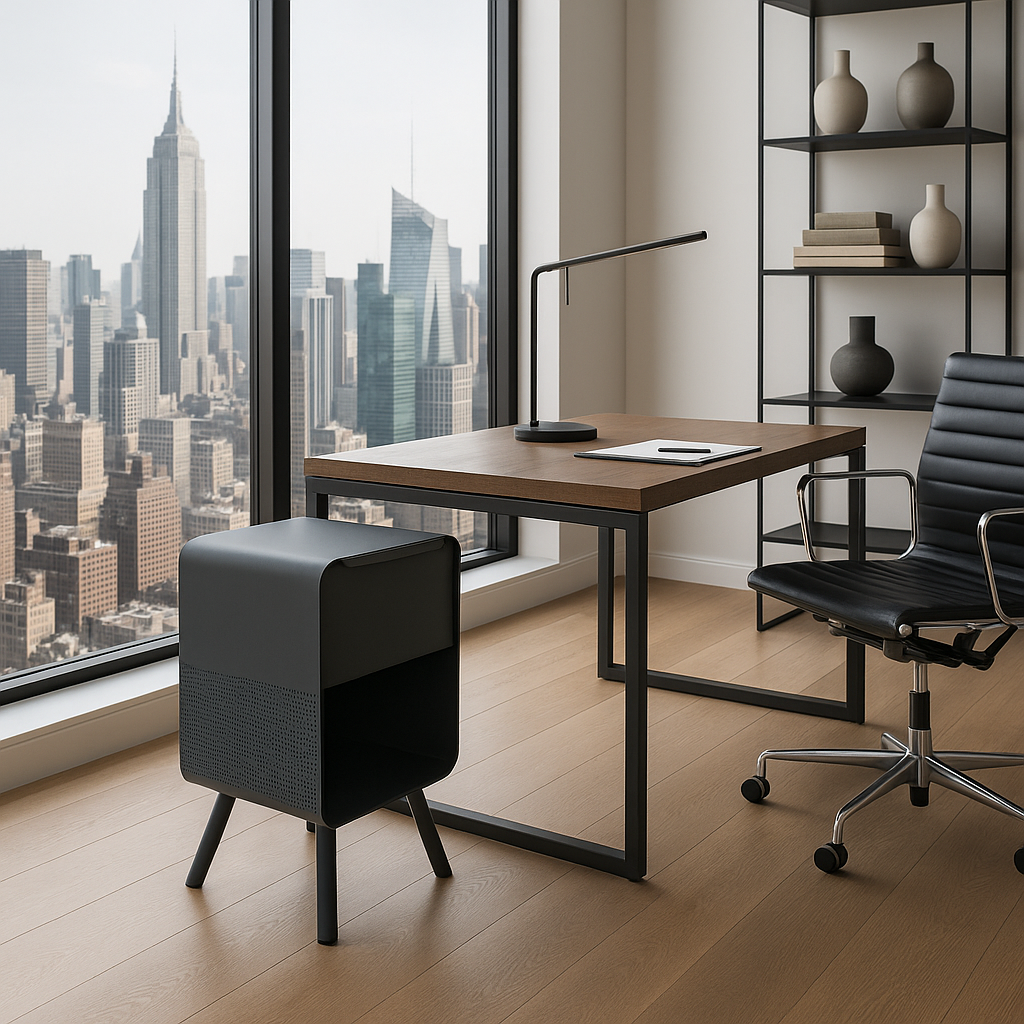 Nightstand with Hinged Storage Door