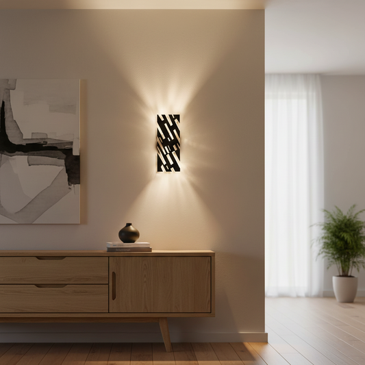 The "Prism" Minimalist Aluminum Wall Lamp – Black Finish