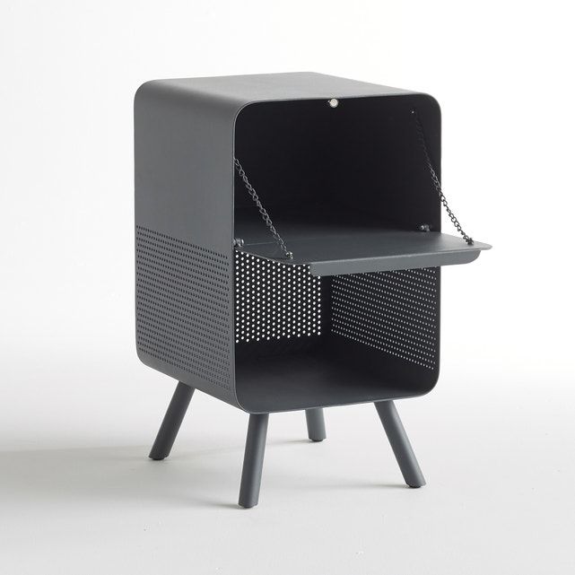 Nightstand with Hinged Storage Door