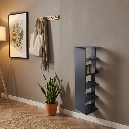 Floating Metal Shoe Rack | Space-Saving Entryway Organizer